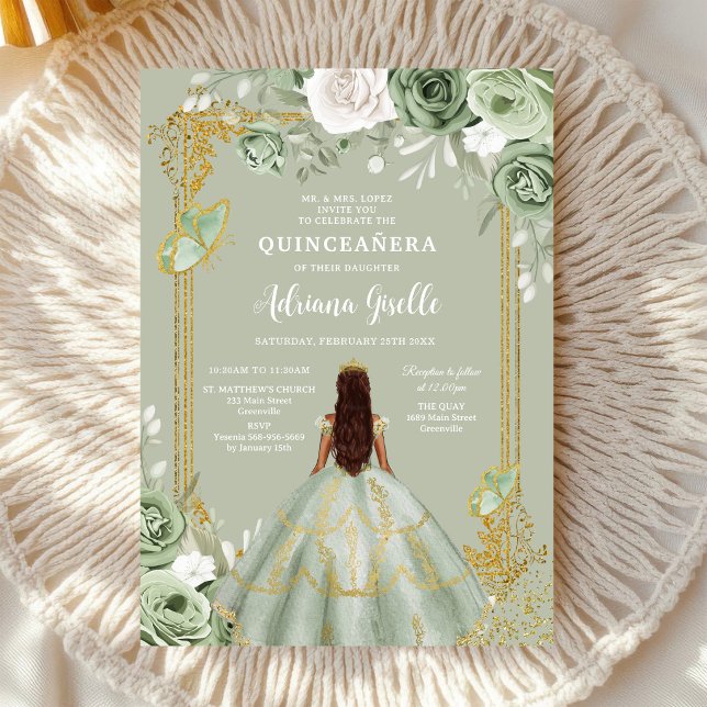 Modern Rustic Quinceanera Invitation (Creator Uploaded)