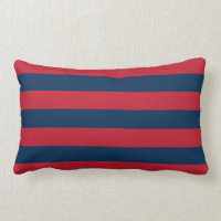 Modern rustic red navy blue horizontal stripes