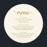 Modern Rustic Script, Wedding Dinner Menu<br><div class="desc">Modern Rustic Script,  in classy gold scheme,  Wedding Dinner Menu. A perfect menu card for your big day. You can change the script font colours and change the menu contents and fonts to meet your needs.
This design can be used for your birthday,  anniversary and other celebration.</div>