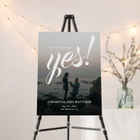 Modern Rustic She Said Yes Engagement Party Sign