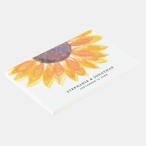 Modern Rustic Sunflower Guest Book