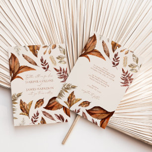 Modern Rustic Terracotta Floral Boho Fall Wedding  Invitation