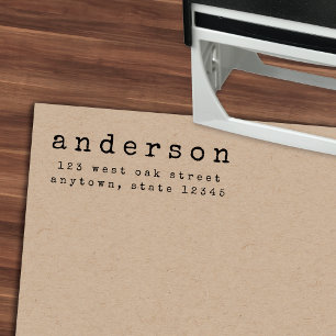 Modern Rustic Type Return Address Self-inking Stamp