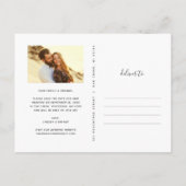 Modern Rustic Typography Photo Save the Date Announcement Postcard (Back)