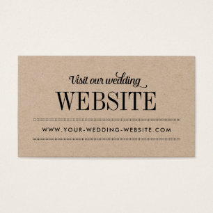 Modern Rustic Typography Wedding Website Enclosure