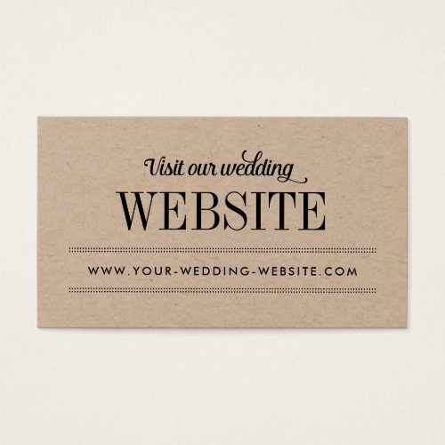 Modern Rustic Typography Wedding Website Enclosure
