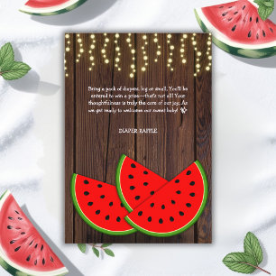Modern Rustic Watermelon Slices Baby Shower Enclosure Card