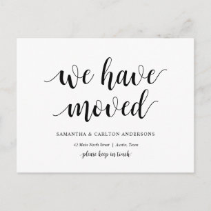 Modern Rustic, We Have Moved, Address Announcement Postcard
