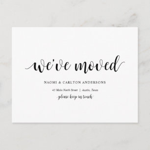 Modern Rustic, We Have Moved, Address Announcement Postcard