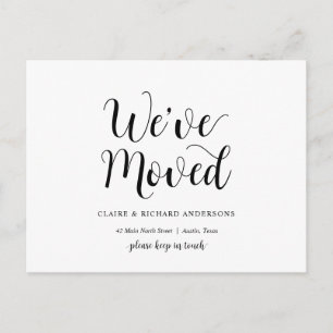 Modern Rustic, We Have Moved, Address Announcement Postcard