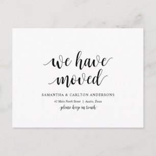 Modern Rustic, We Have Moved, Address Announcement Postcard