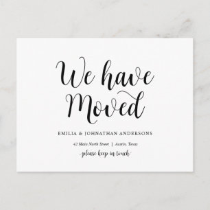 Modern Rustic, We Have Moved, Address Announcement Postcard