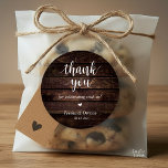 Modern Rustic Wedding Dinner Thank You Gifts  Classic Round Sticker