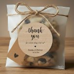 Modern Rustic Wedding Dinner Thank You Gifts  Classic Round Sticker