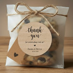 Modern Rustic Wedding Dinner Thank You Gifts  Classic Round Sticker