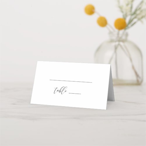 Modern Rustic Wedding Folded Place Card