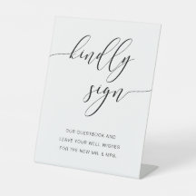 Modern Rustic Wedding Guestbook Please Sign Script