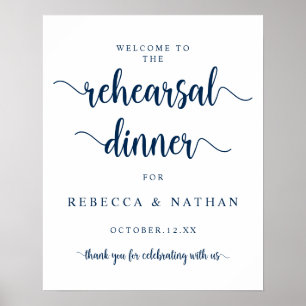 Modern Rustic, Wedding Rehearsal Dinner Welcome Po Poster