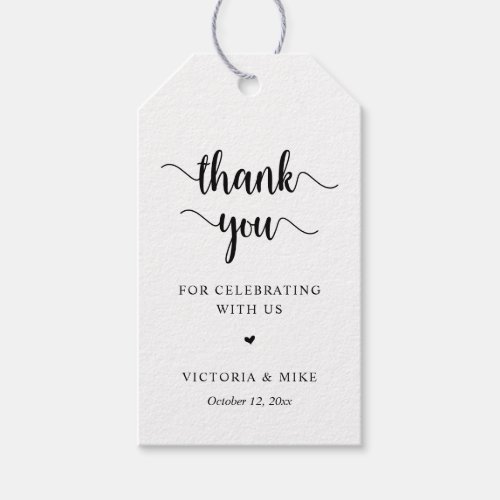 Modern Rustic Wedding Thank you Gift Gift Tags