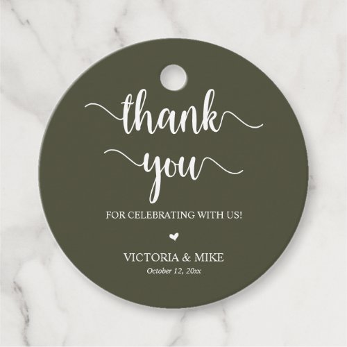 Modern Rustic Wedding Thank you Gifts  Favor Tags