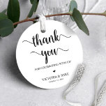 Modern Rustic, Wedding Thank you Gifts,  Favor Tags<br><div class="desc">Modern Rustic,  Wedding Thank you Gifts,  Favor Tags. In minimalist simple black font. You can easily customise the color of all the elements in this tag design.</div>