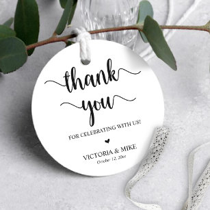 Modern Rustic, Wedding Thank you Gifts,  Favor Tags