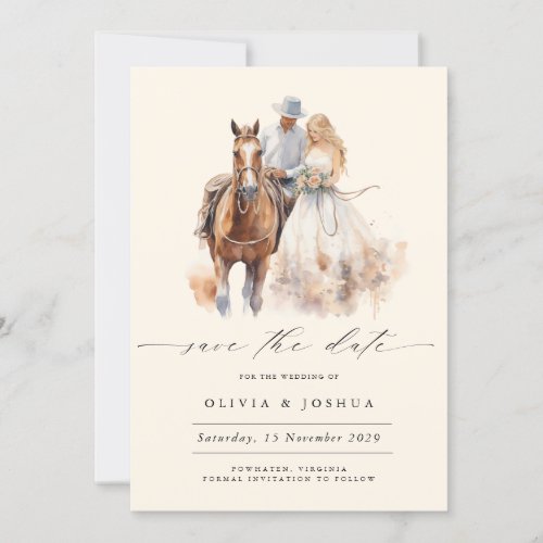 Modern Rustic Western Photo  Save the Date 