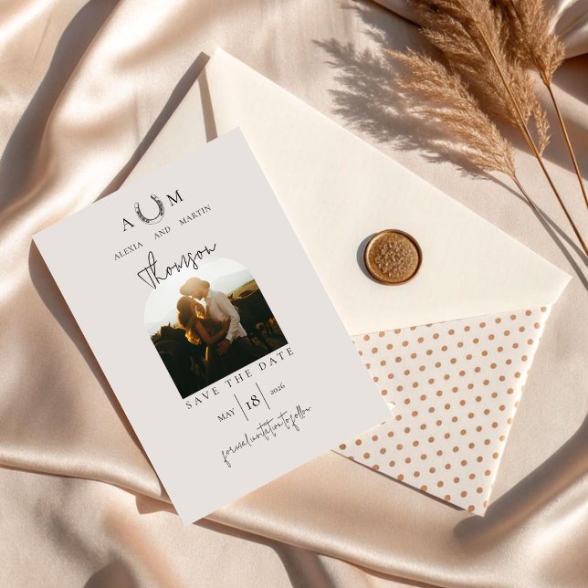 Modern Rustic Western Photo Theme Wedding Save The Date (Creator Uploaded)