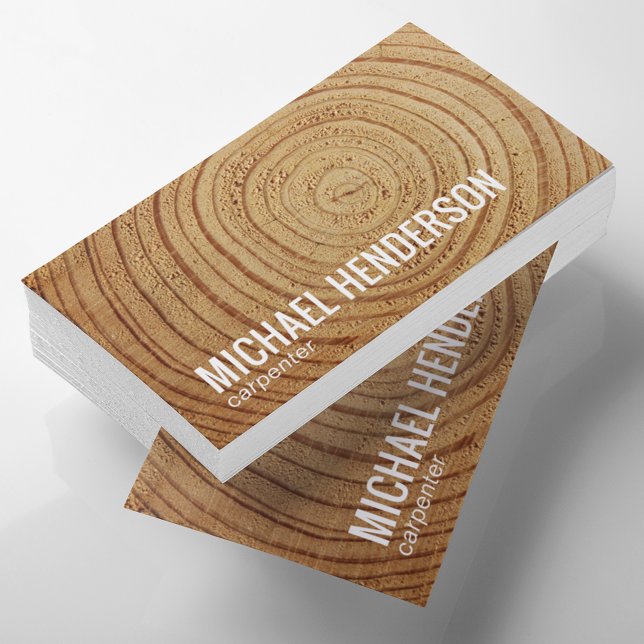 Modern Rustic Wood Carpentry Professional Business Card (Creator Uploaded)