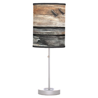 Modern Rustic Wood Home Decor Old Western Farm Table Lamp