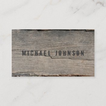 Modern Rustic Wood Unique Business Card by DesignByLang at Zazzle