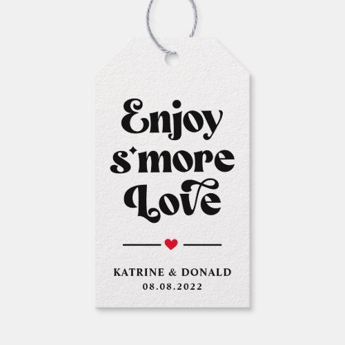 Modern Smore Love Wedding Gift Tags