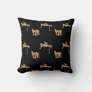 Modern Safari Cheetah Wild Cat Baby Mom Throw Pill Pillow