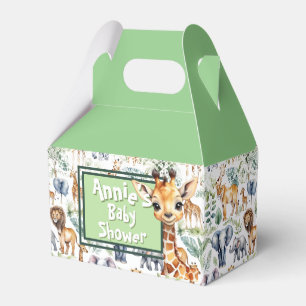 Modern Safari Chic: Trendy Baby Shower Favor Boxes