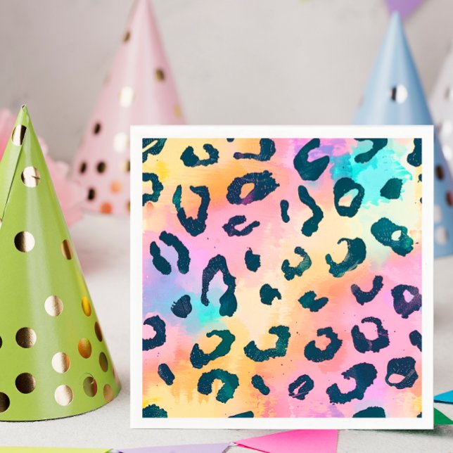 Modern Safari Jungle Print Pattern Birthday Party Napkins (Creator Uploaded)