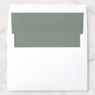 Modern Saga Green simple wedding Envelope Liner