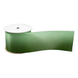 Modern Sage and Forest Green Ombre Satin Ribbon