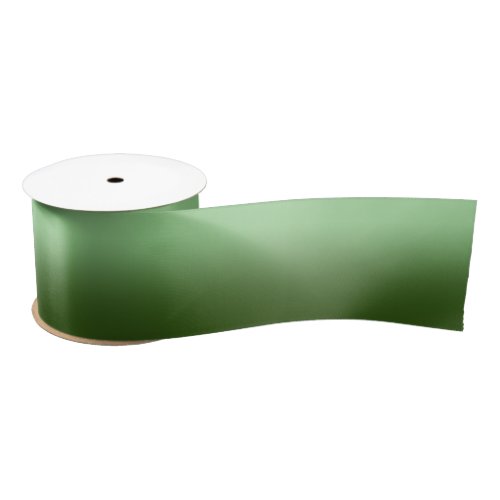 Modern Sage and Forest Green Ombre Satin Ribbon