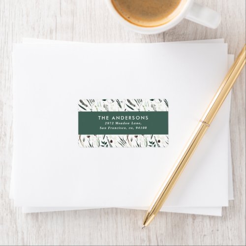 Modern sage green botanical elegant eucalyptus label