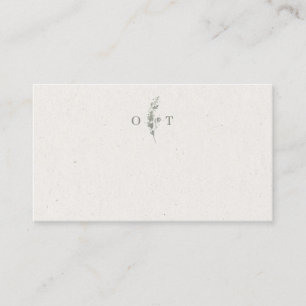 Modern Sage Green Botanical Elegant Wedding Place Card