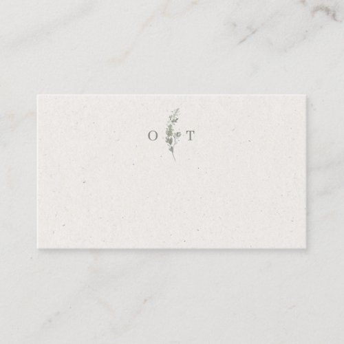 Modern Sage Green Botanical Elegant Wedding Place Card