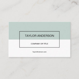 Modern Sage Green Business Card
