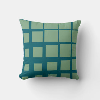 Modern Sage Green Deconstructed Plaid Abstract Geo Throw Pillow