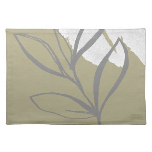 Modern Sage Green Decorative Watercolor Cloth Placemat
