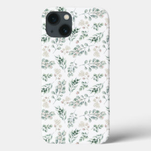 Modern Sage Green Eucalyptus iPhone 13 Case