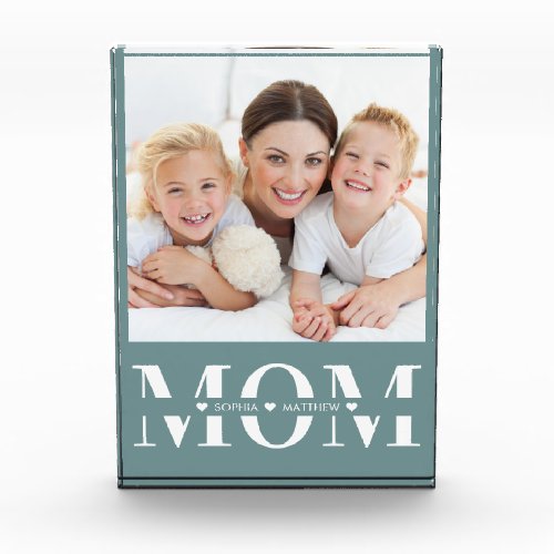 Modern sage green Gift for mom Mothers Day Photo Block