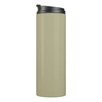 Modern Sage Green Personalized Black Typography Thermal Tumbler