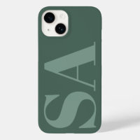 Modern sage green initial minimal contemporary
