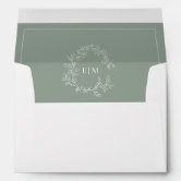 Blush Pink Stripe Pre-Printed Return Address 5x7 Envelope