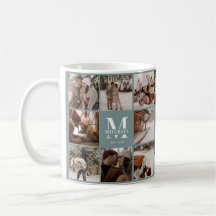 Modern Sage Green Multi Photo Collage Keepsake